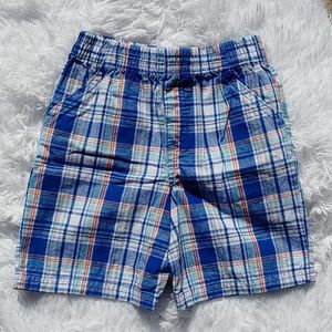 Kidgets Cotton Plaid Elastic Waist Shorts Size 4T